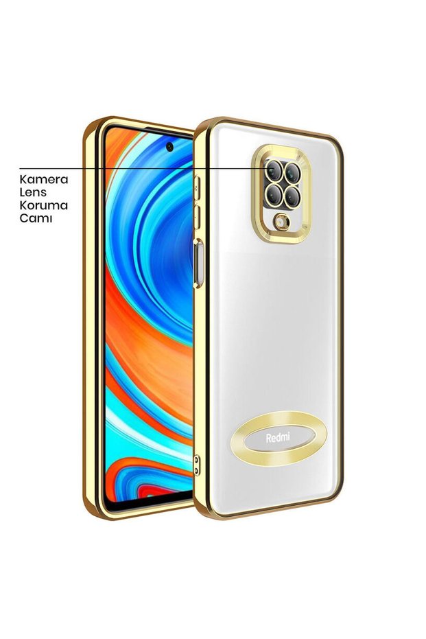 Xiaomi Redmi Note 9 Pro Compatible Case Glint Silicone Case Gold