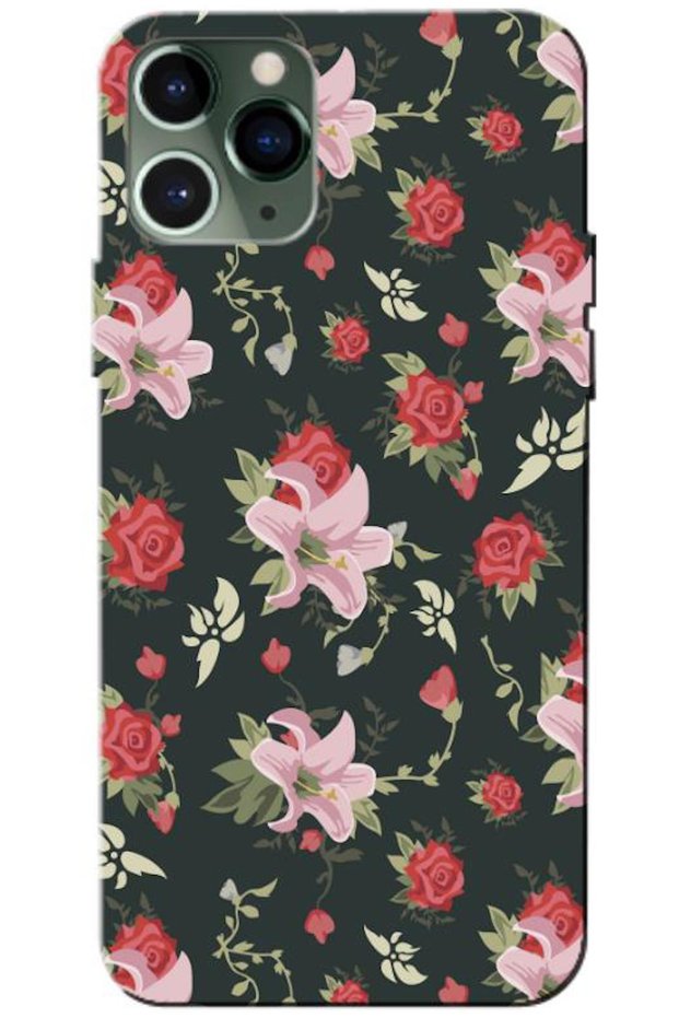 Apple iPhone 11 Pro Max Compatible Case Spring Flowers 1 Silicone Case (Printed)
