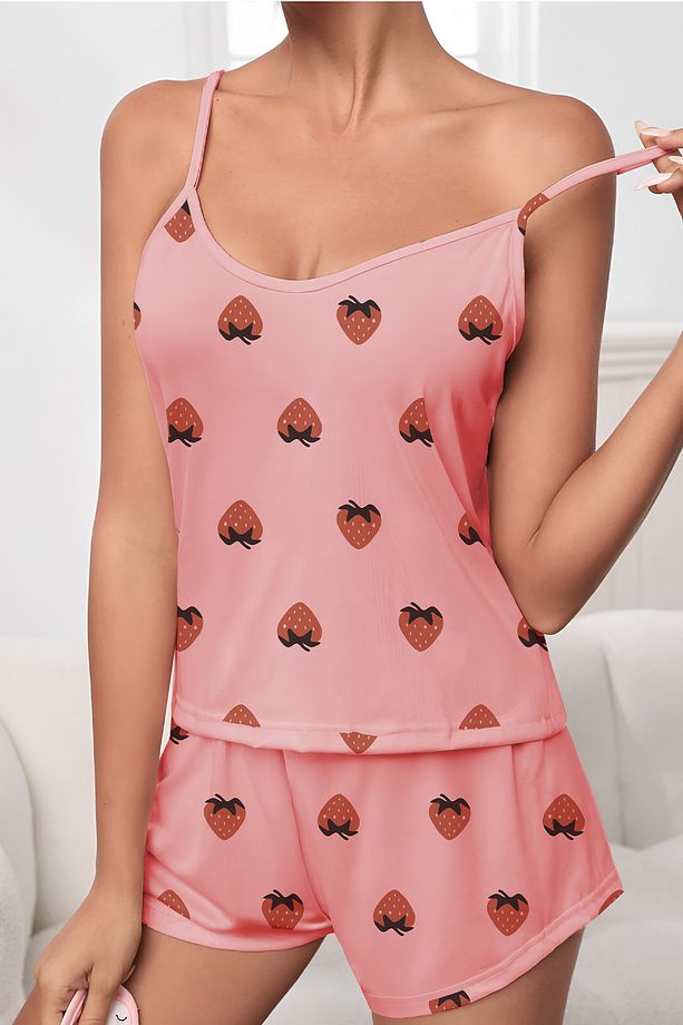 Berry Askılı Şort Pijama Takımı - 2