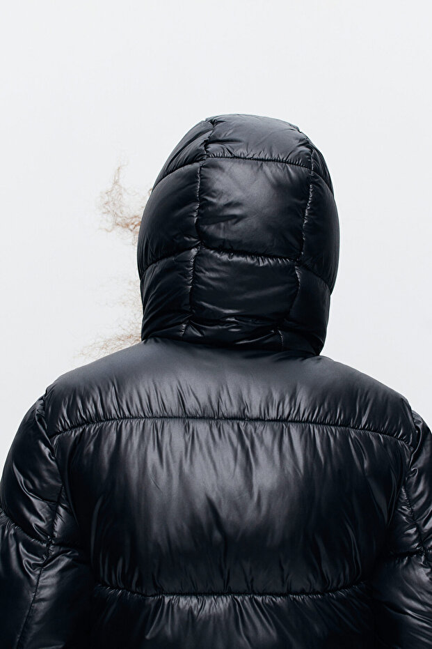 Kapüşonlu Pofuduk Ceket - 2
