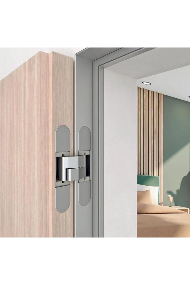 Gizli Ayarlı Gömme Kapı Menteşesi Eclıpse 3.2 Mat Krom - 2