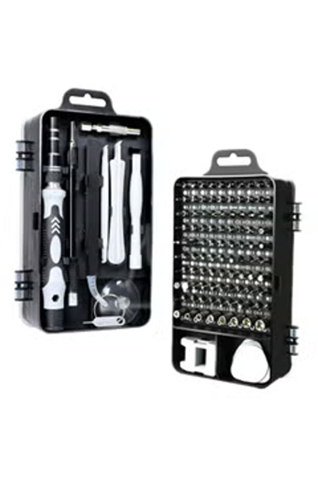 115-In-1 Magnetic Precision Screwdriver Set Black - 1