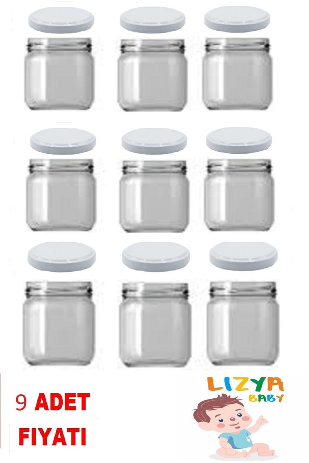 Glass Jar White Lid 210 Cc 9 Pieces Yogurt Baby Food Supplementary Food Jar 15 Pieces Label