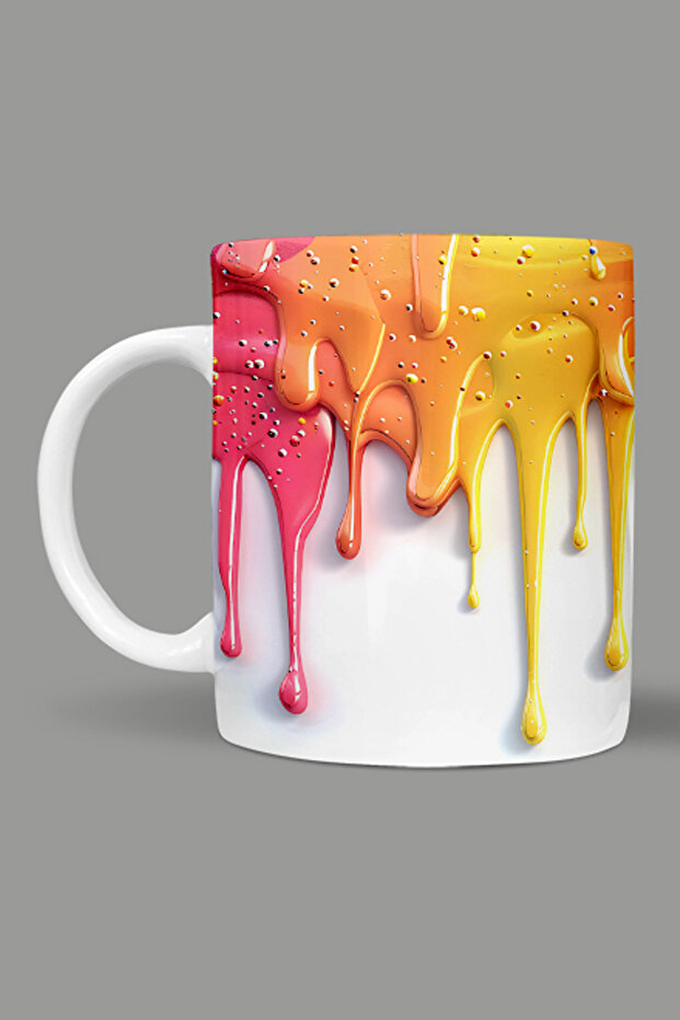 Flowing Paints - Colorful Drops Themed Mug