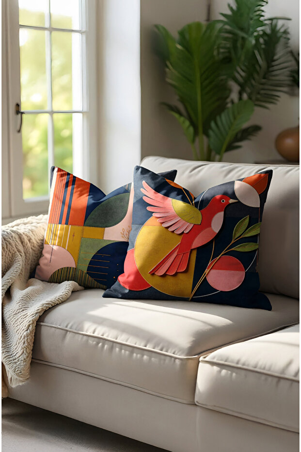 Throw Pillow Cover Digital Printed Double-Sided Printed Hidden Zipper Decorative Throw Pillow Cover Set of 2
