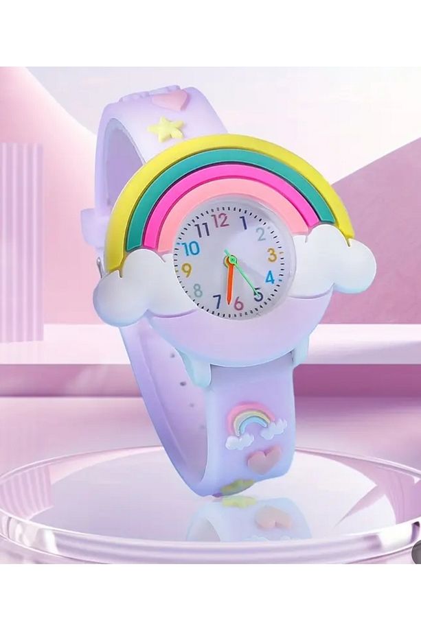 Büyüleyici Mor Gökkuşağı 🌈Kuvars Sevimli Saat - 1