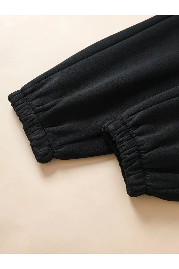 Siyah Unisex Jogger Paça Lastikli Eşofman Altı ŞAH MODAffdşçş - 4