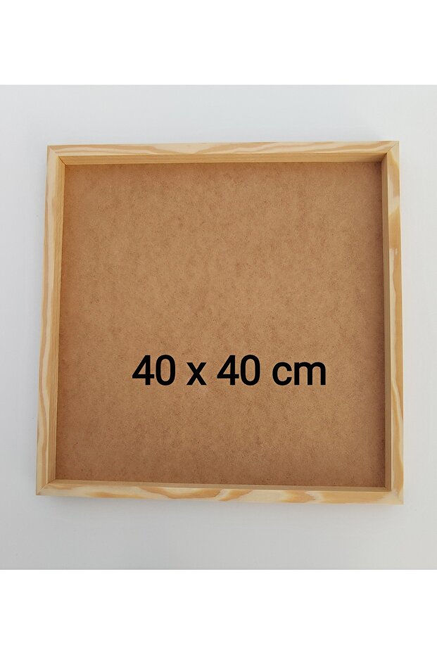 لوح خشبي مقاس 40 × 40 سم خام (بدون زجاج - مسند ظهر ثابت)