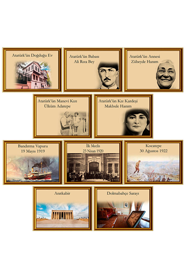 Atatürk Summary Biography Posters (25x35 cm)