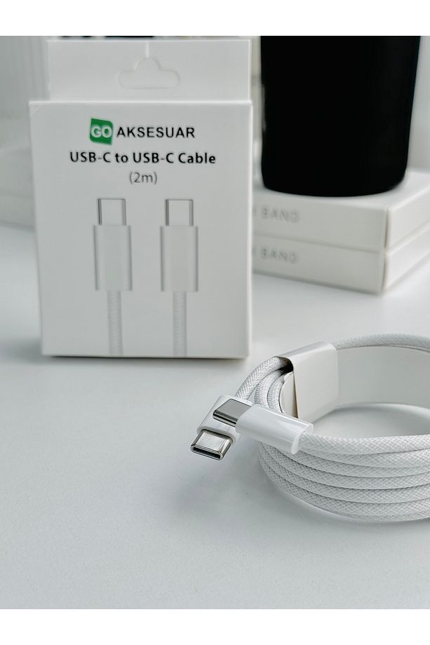 Iphone USB-C To USB-C 20w 2 Metre Hızlı Şarj Kopmaz Örgü Kablo Iphone 15-15promax-16-16promax-16plus - 3