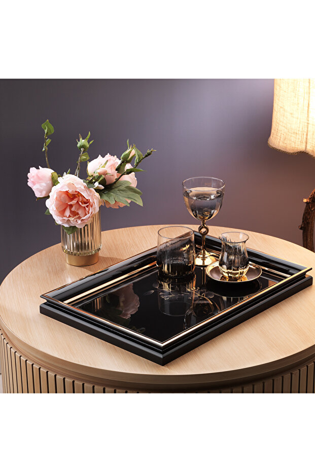 Bolero tray 1 piece-gold/black02