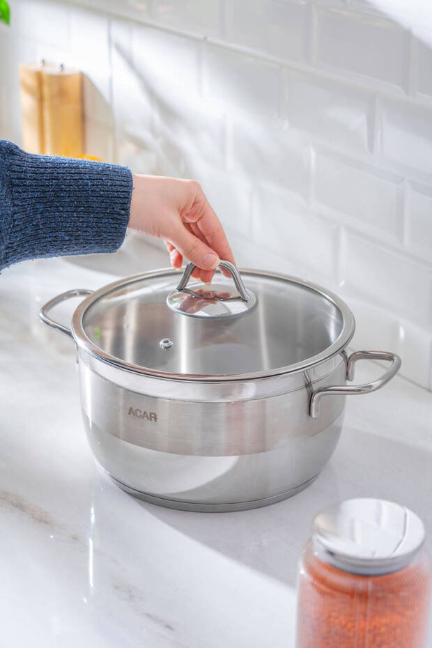 Karat Çelik Derin Tencere - 24 cm - 3