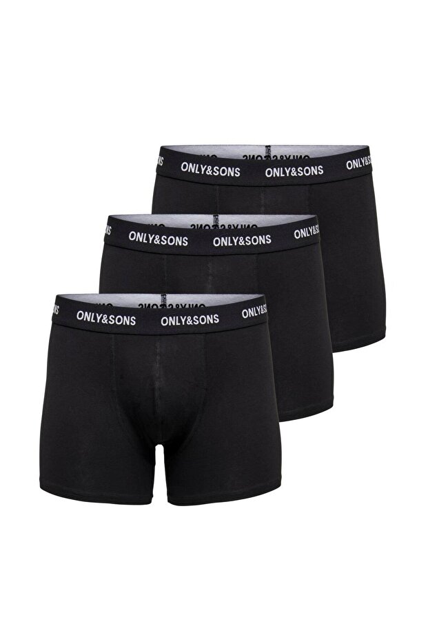 Onsfitz 3 Pack Black Boxers - 3854 Noos