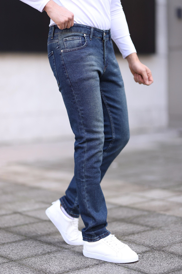 Koyu Lacivert Erkek Regular Jeans TMNSS25JE00001 - 5