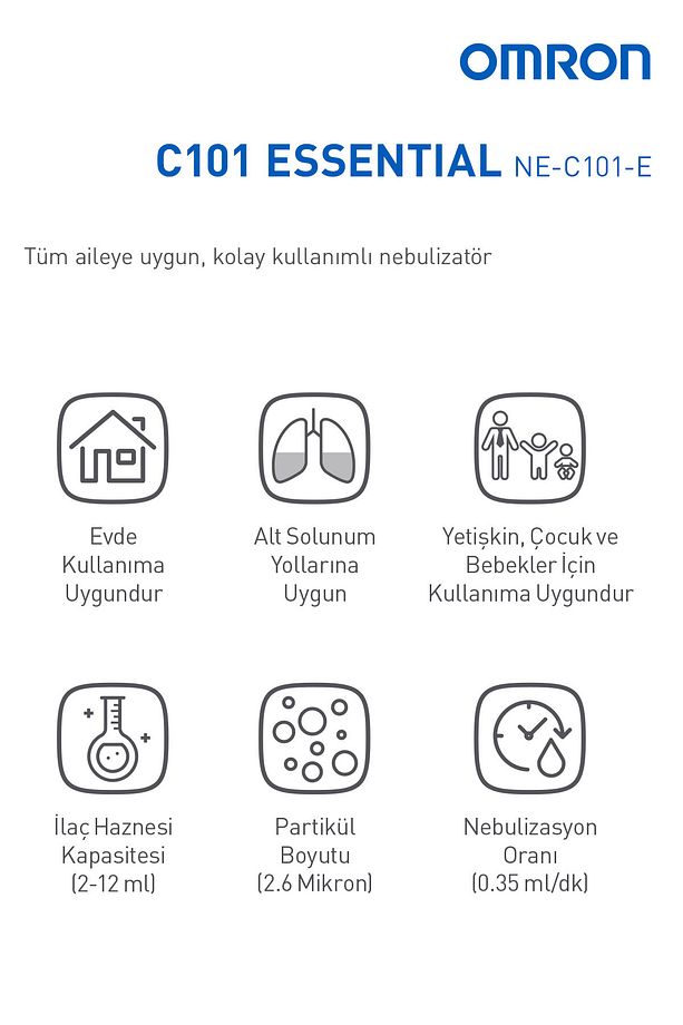 C101 Essential, Tüm Ailenin Kullanımına Uygun Nebulizatör - 4