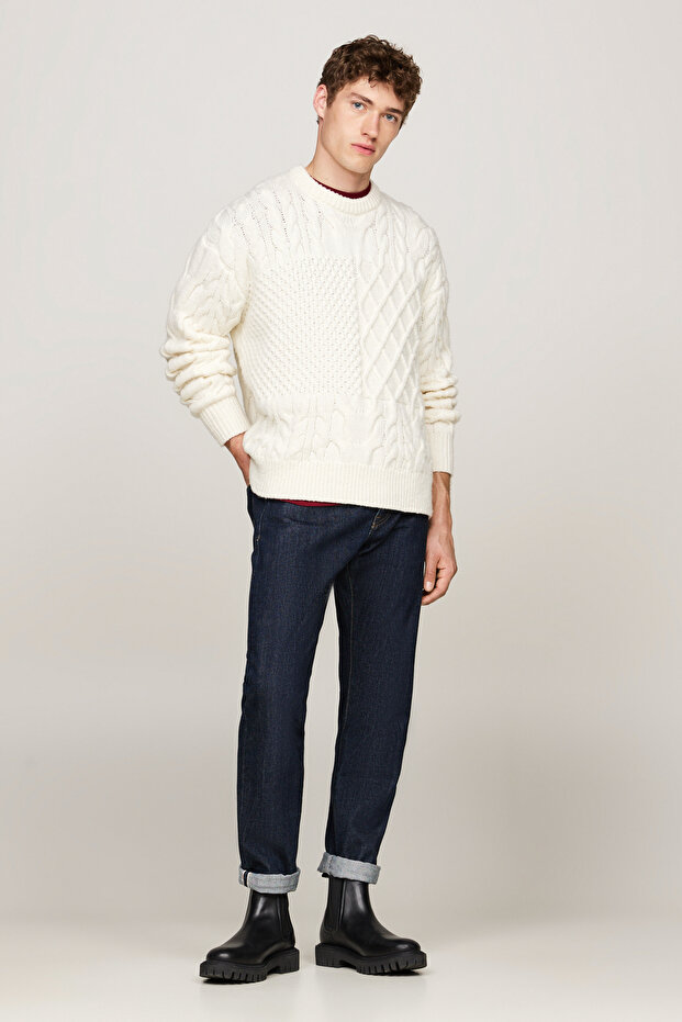 KÁBELOVÝ VLAJKOVÝ SVETER - 8