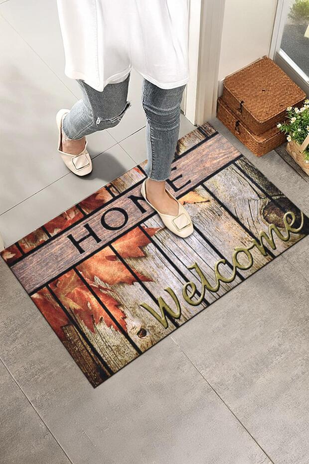 Door Front Mat - Modern and Stylish Door Mat | For Home, Office and Outdoor Use (Wood