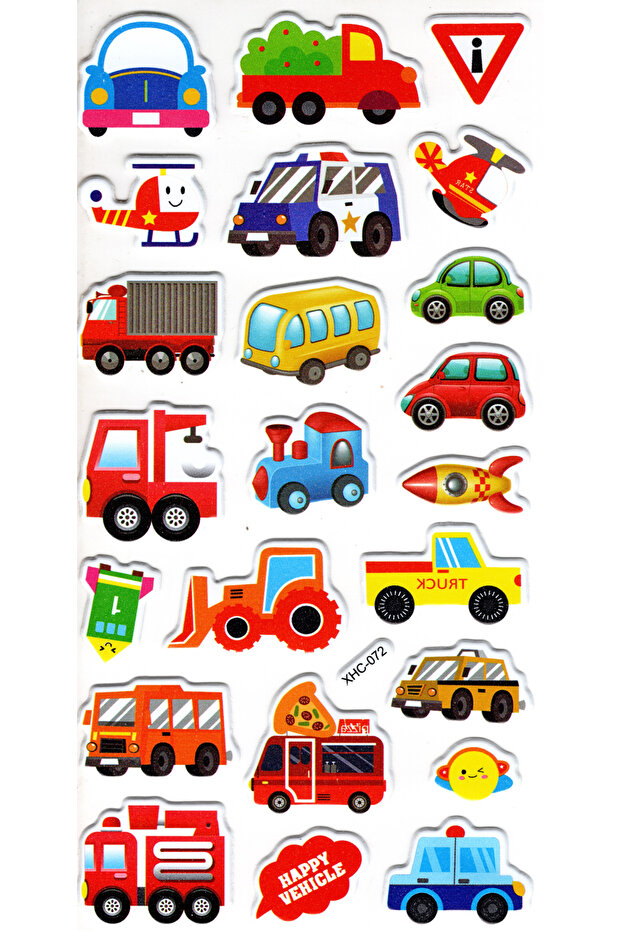 Sticker Embossed Sticker Decal Sticker (Xhc072)-18X9 Cm- Cute Car Vehicle Rocket