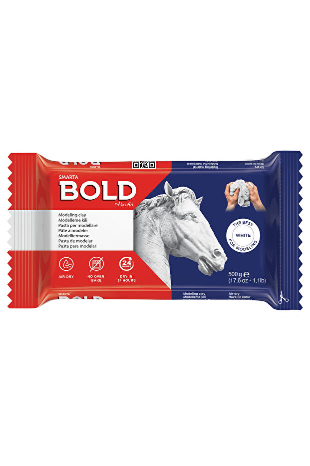 Bold Ceramic Plasticine 500g - White - 2