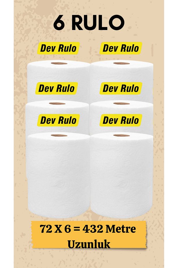 Dev Rulo Ekstra Kalın Havlu Kağıt İçten Çekmeli ve Tek Kopmalı (Aparata Uyumlu) - 1