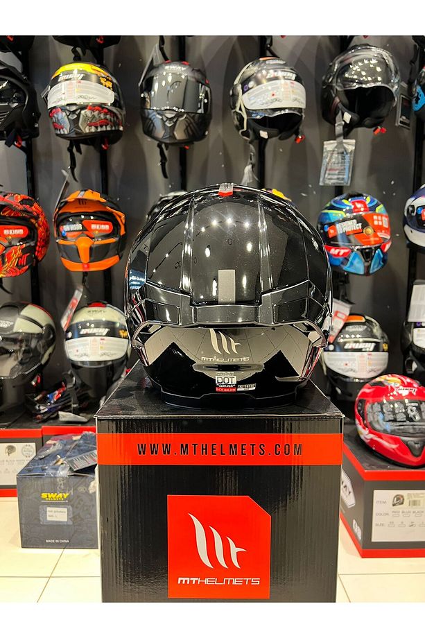 KASK MT FF118SV THUNDER 4 SV SOLID A1 PARLAK SIYAH - 3