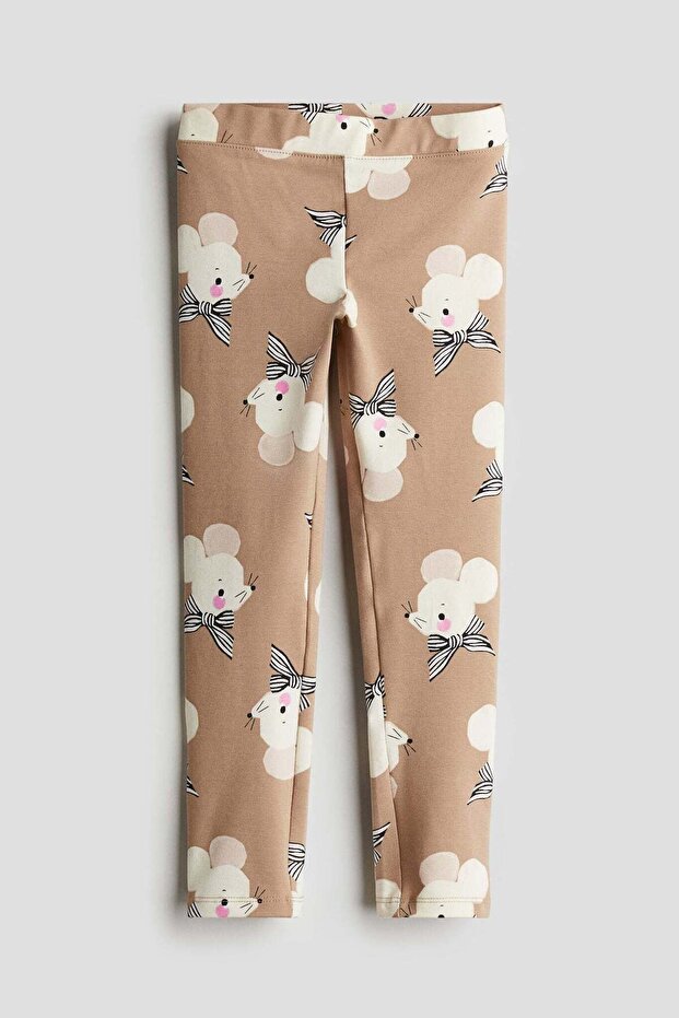 Printed jersey leggings