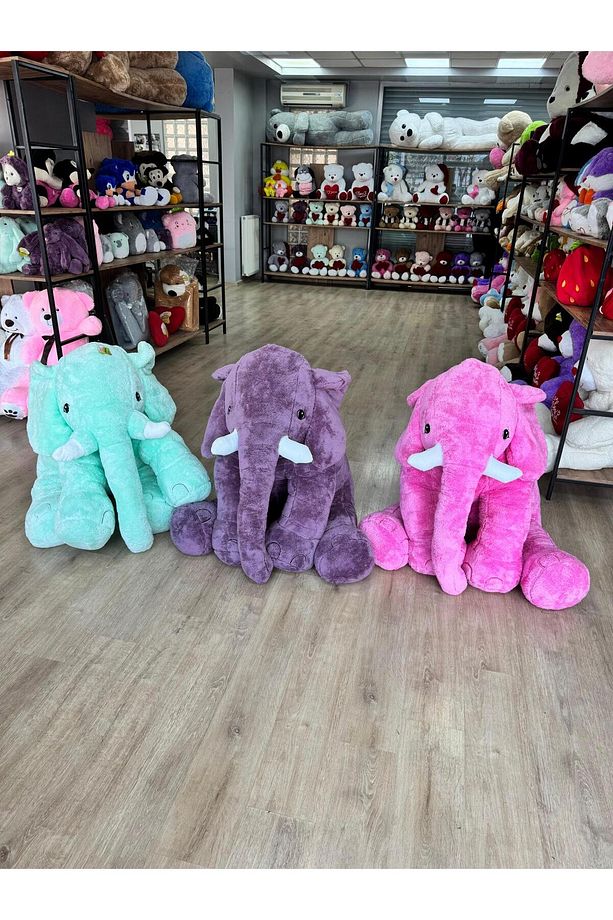 Dev 150 Cm Fil Peluş Oyuncak - Çocuklara Özel Büyük Boy Sevimli Fil - 4