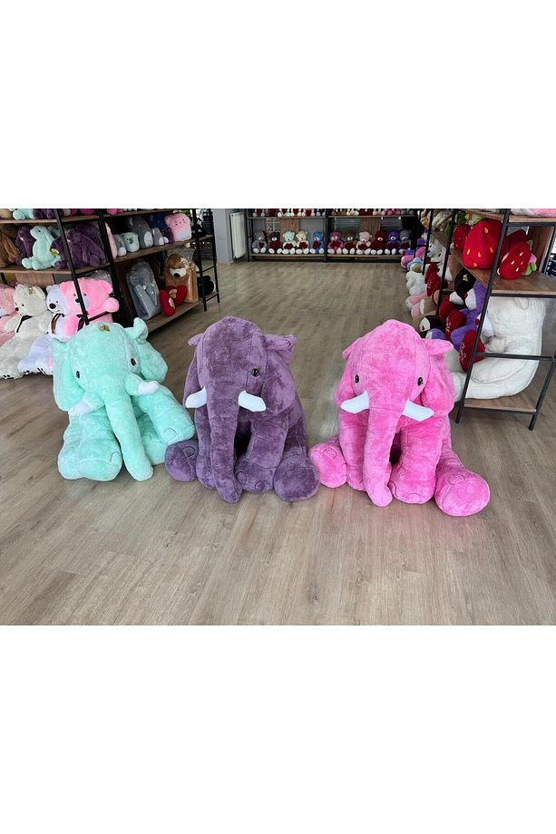 Dev 150 Cm Fil Peluş Oyuncak - Çocuklara Özel Büyük Boy Sevimli Fil - 3