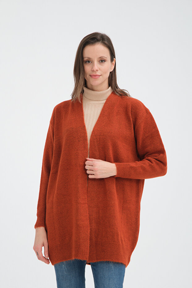 V Yaka Basic Triko Hırka - 3