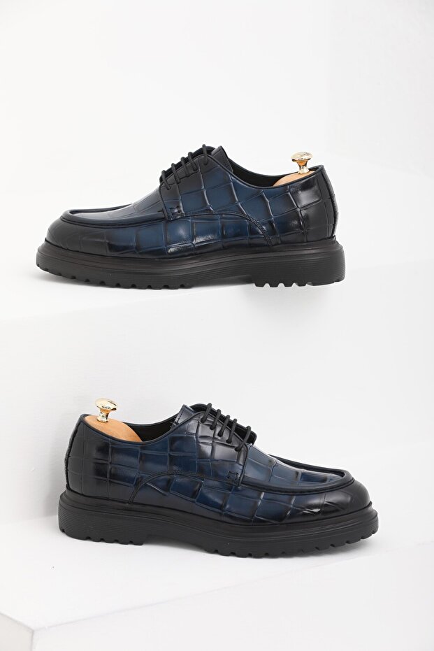 Paulo Model Crocodile Genuine Leather Casual Shoes