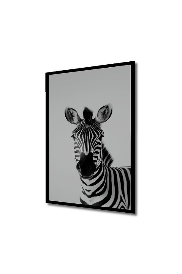 Zebra Siyah Beyaz Dekoratif Ahşap MDF Ev/İşyeri Duvar Tablo Dikdörtgen Ev/İşyeri Duvar Tablo - 5
