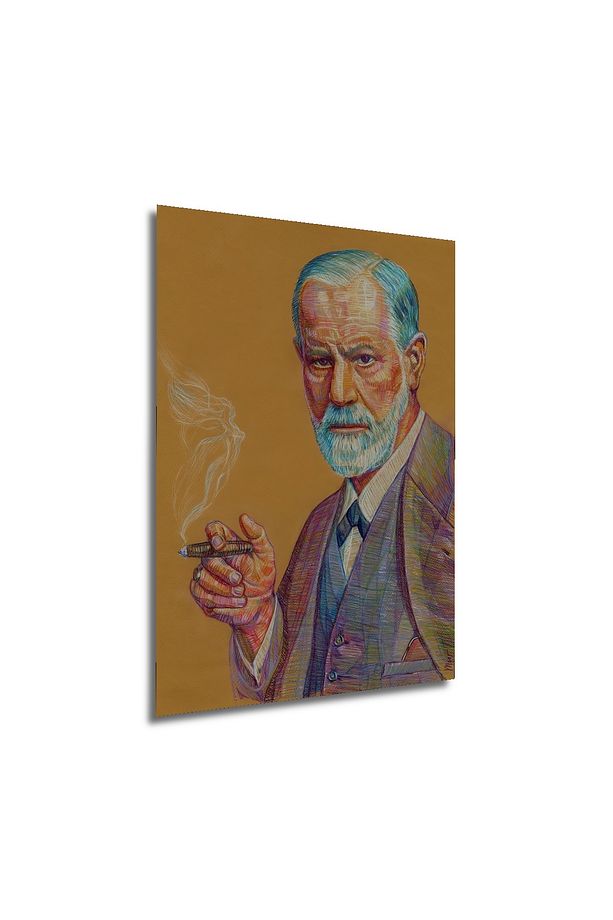 Sigmund Freud Ahşap MDF Dekoratif Ev/İşyeri Duvar Tablo Dikdörtgen Ev/İşyeri Duvar Tablo - 4
