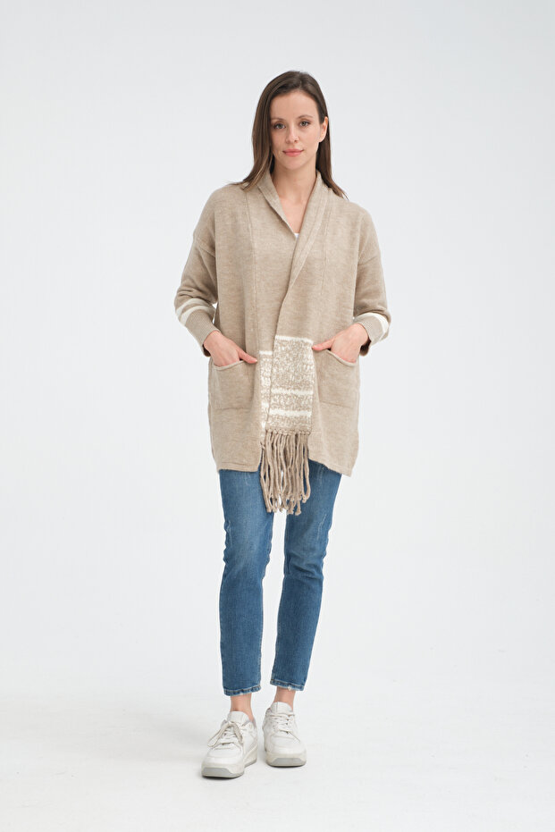 Atkılı Triko Hırka - 4