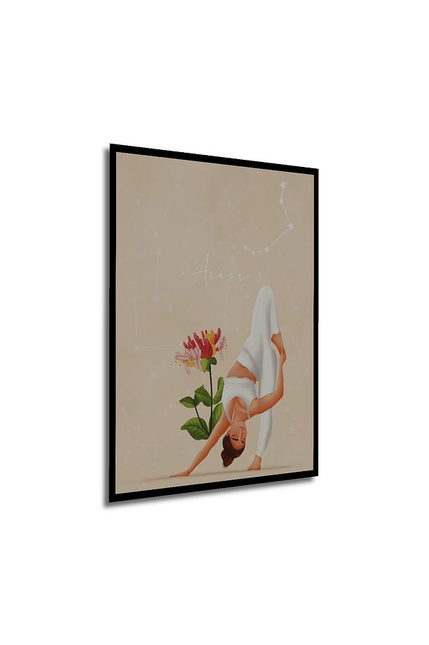 Yoga Çiçeği Dekoratif Ahşap MDF Ev/İşyeri Duvar Tablo Dikdörtgen Ev/İşyeri Duvar Tablo - 6