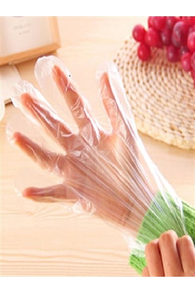 Şeffaf Eldiven 2 Paket 200 Adet - 1