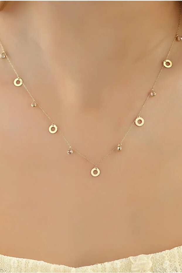 Altın Halka Şans Kolye - 1