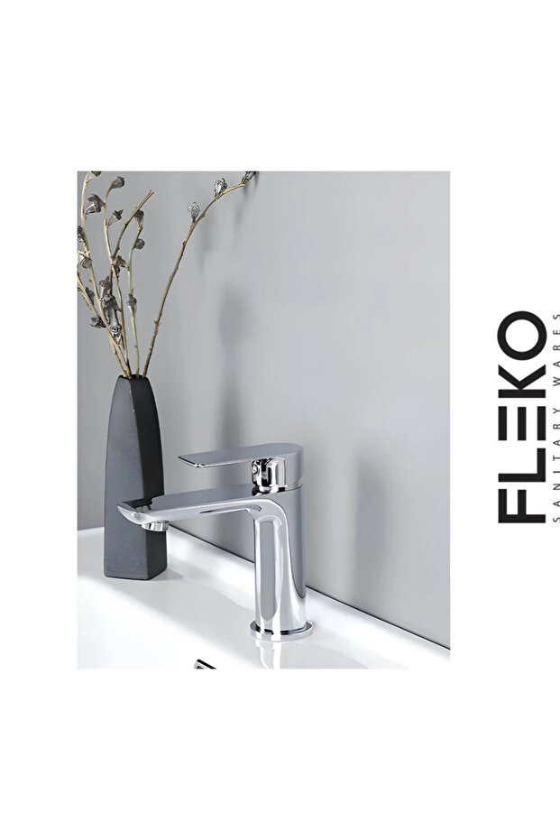 Fleko Bathroom Sink Faucet Chrome Color Modern Design 5 Years Warranty
