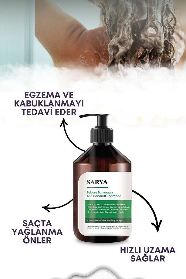 Sebore Anti Dandruff Kepek Karşıtı Ve Egzema Şampuan 500 ml - Kuru Ve Normal Saçlar - 2