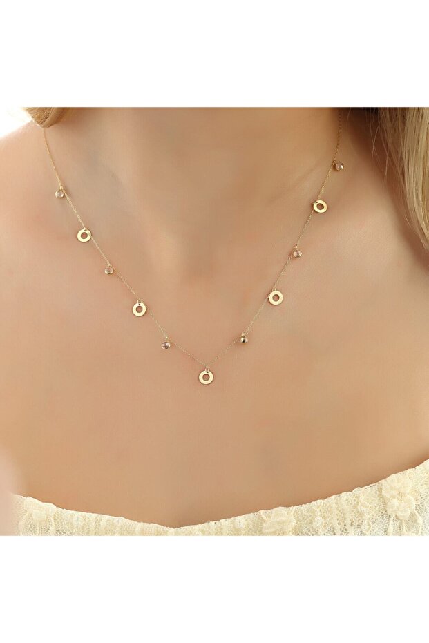 Altın Halka Şans Kolye - 2