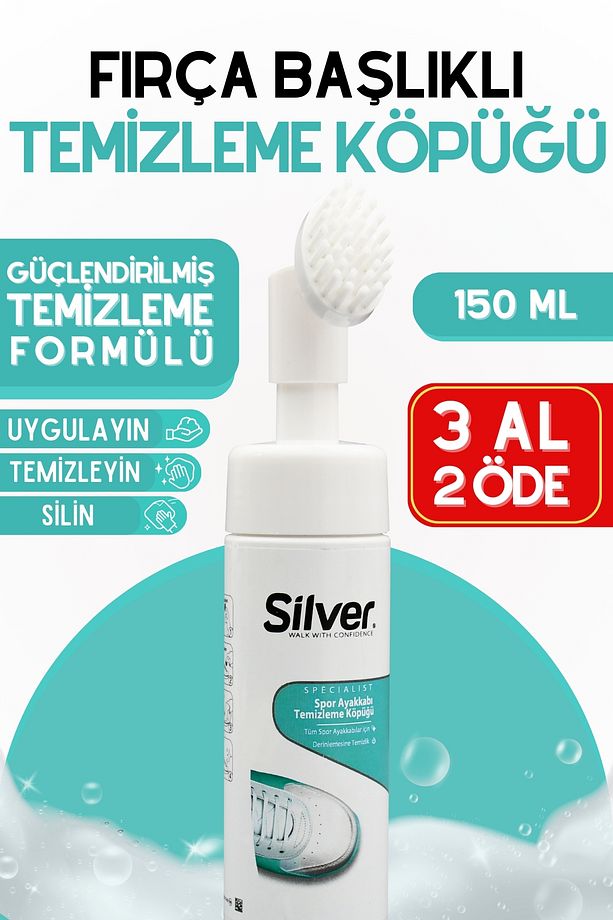 Fırçalı Spor Ayakkabı Bakım Temizleme Köpüğü Güçlendirilmiş Formül 150 ML - 1