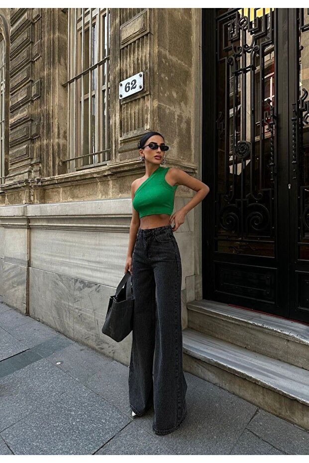 WİDE LEG SİYAH JEAN - 6