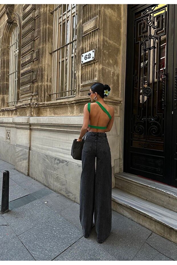 WİDE LEG SİYAH JEAN - 4