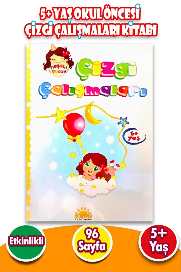 5 + Years Preschool Educational Activity Line Work Book Firsts - 96 Pages