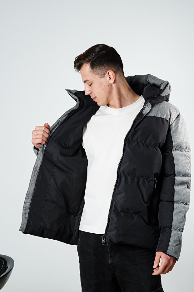 Kolu Şerit Şişme Mont - 3