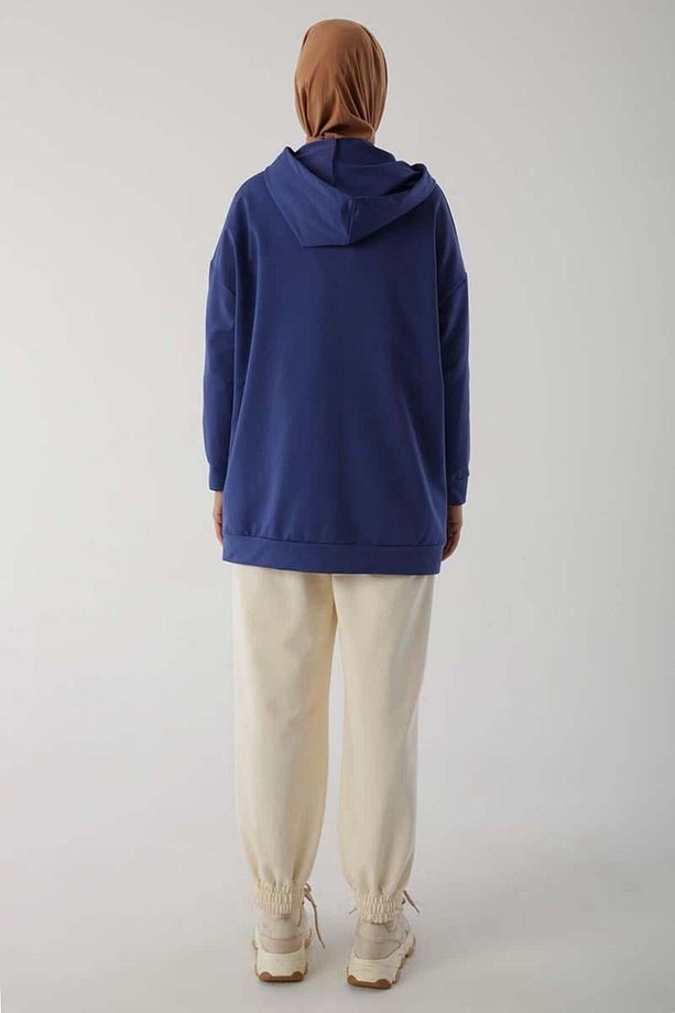 Saks01-Fermuarlı Sweat Hırka - 4