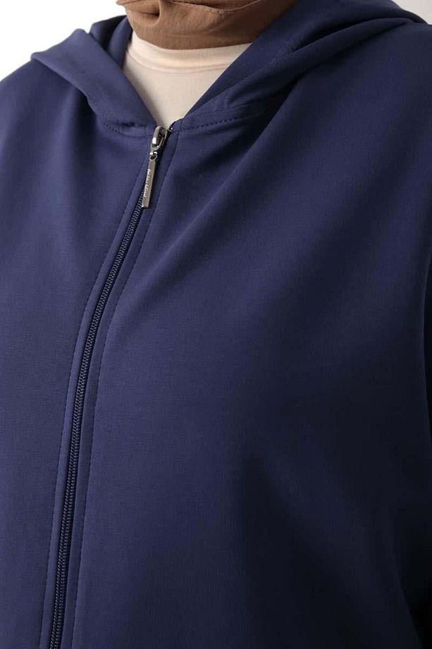 Saks01-Fermuarlı Sweat Hırka - 6