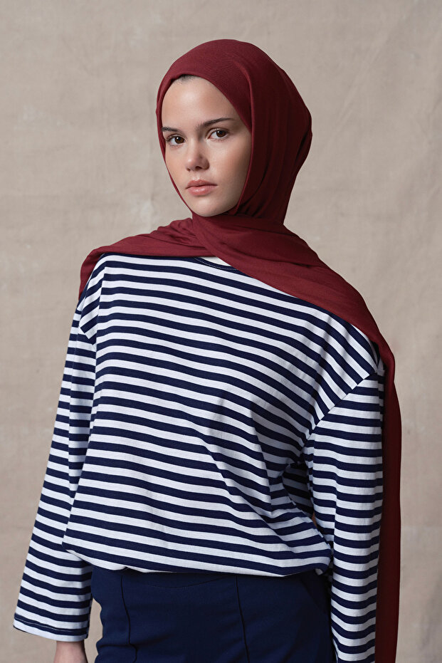 Modal Shawl Claret Red