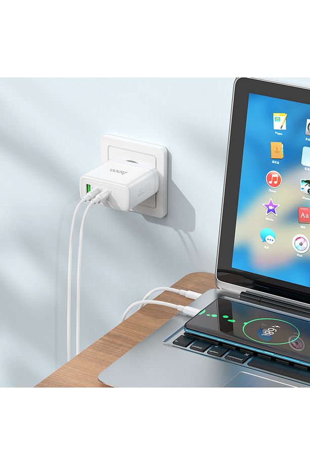 N30 PD65W + QC3.0 USB-C + USB-A Hızlı Şarj Adaptörü - 6