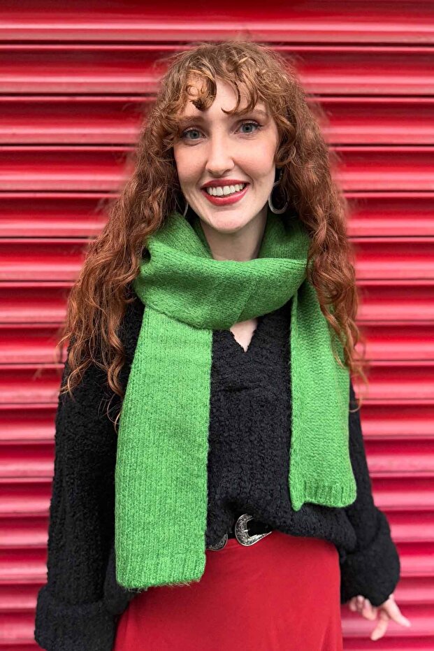 Basic Orta Boy Atkı Yeşil - 2