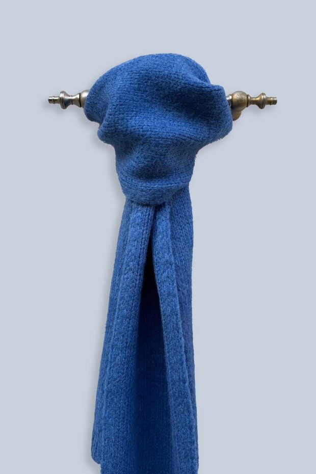 Basic Orta Boy Atkı Mavi - 2